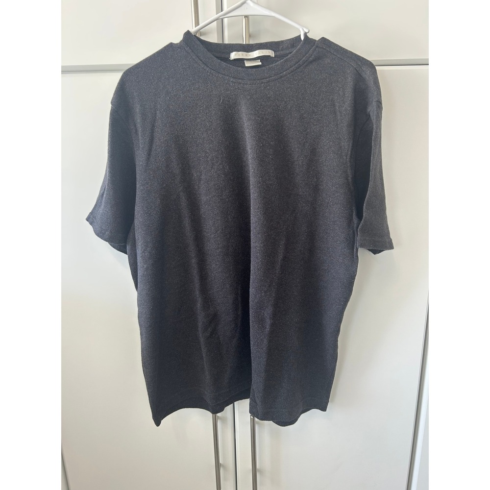 Perry Ellis Mens Medium Charcoal Gray Heather Crew Neck T-Shirt Short Sleeve Tee